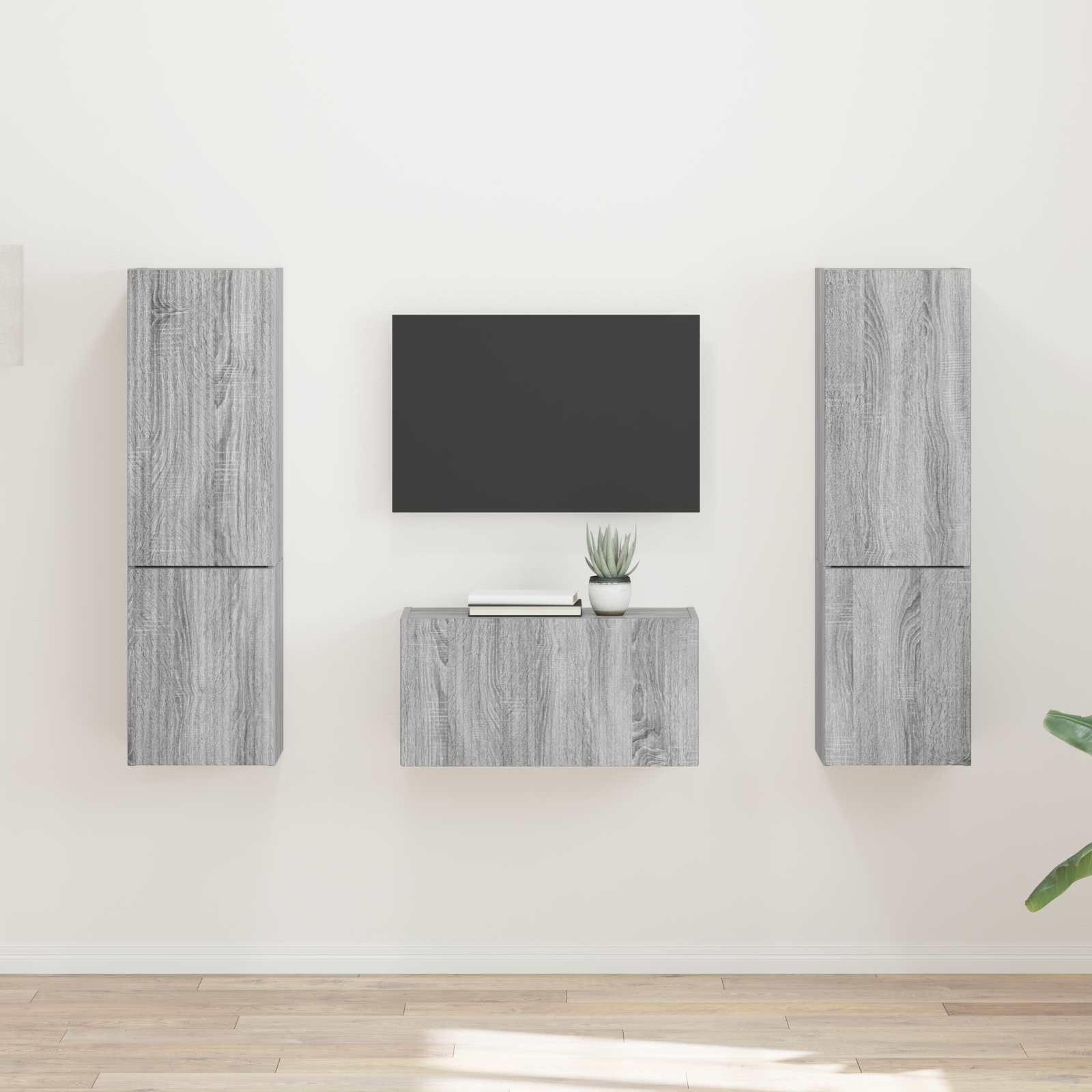 vidaXL Zestaw szafek RTV 5 pcs Szary Sonoma Materiał drewnopochodny