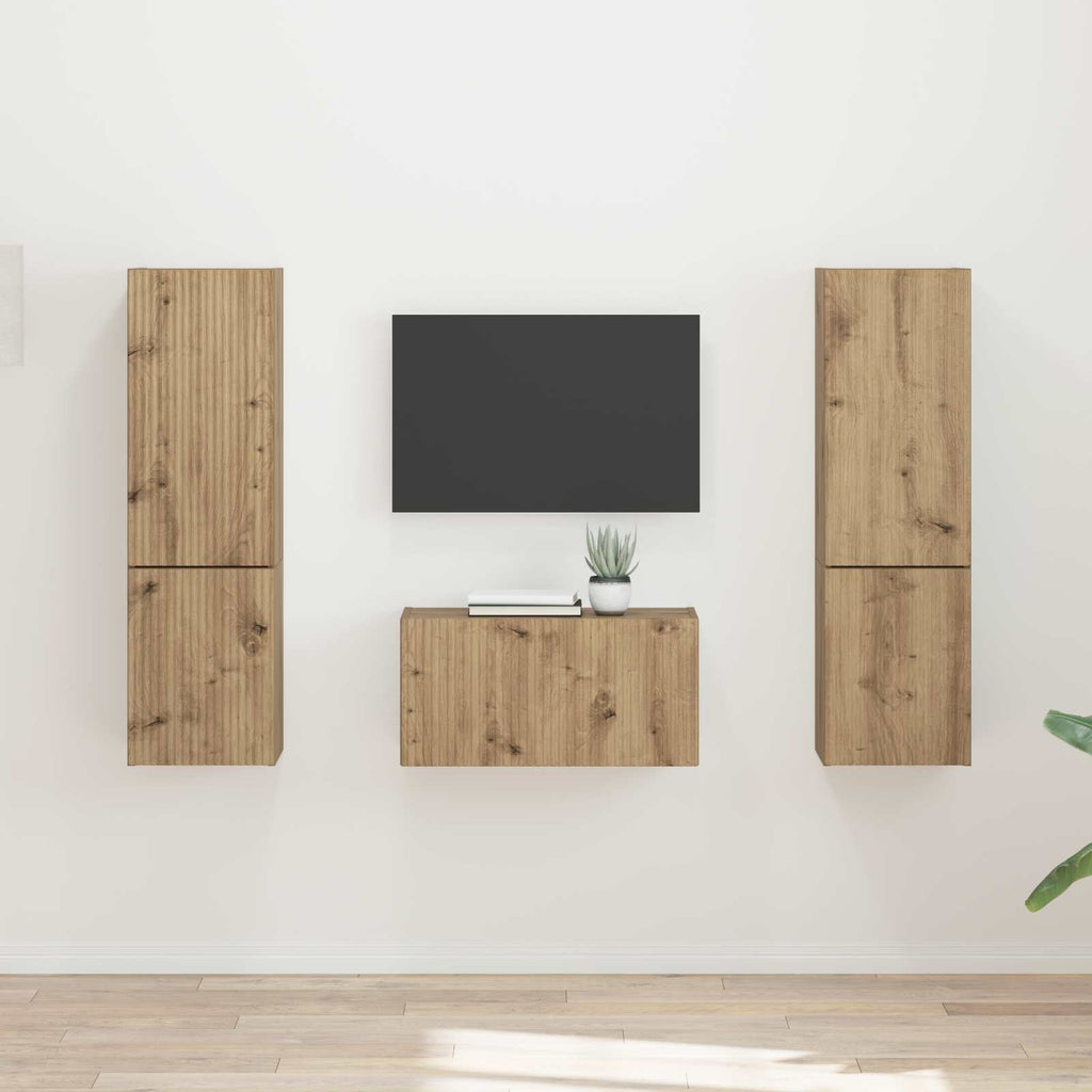 vidaXL Zestaw szafek RTV 5 pcs Dąb rzemieślniczy