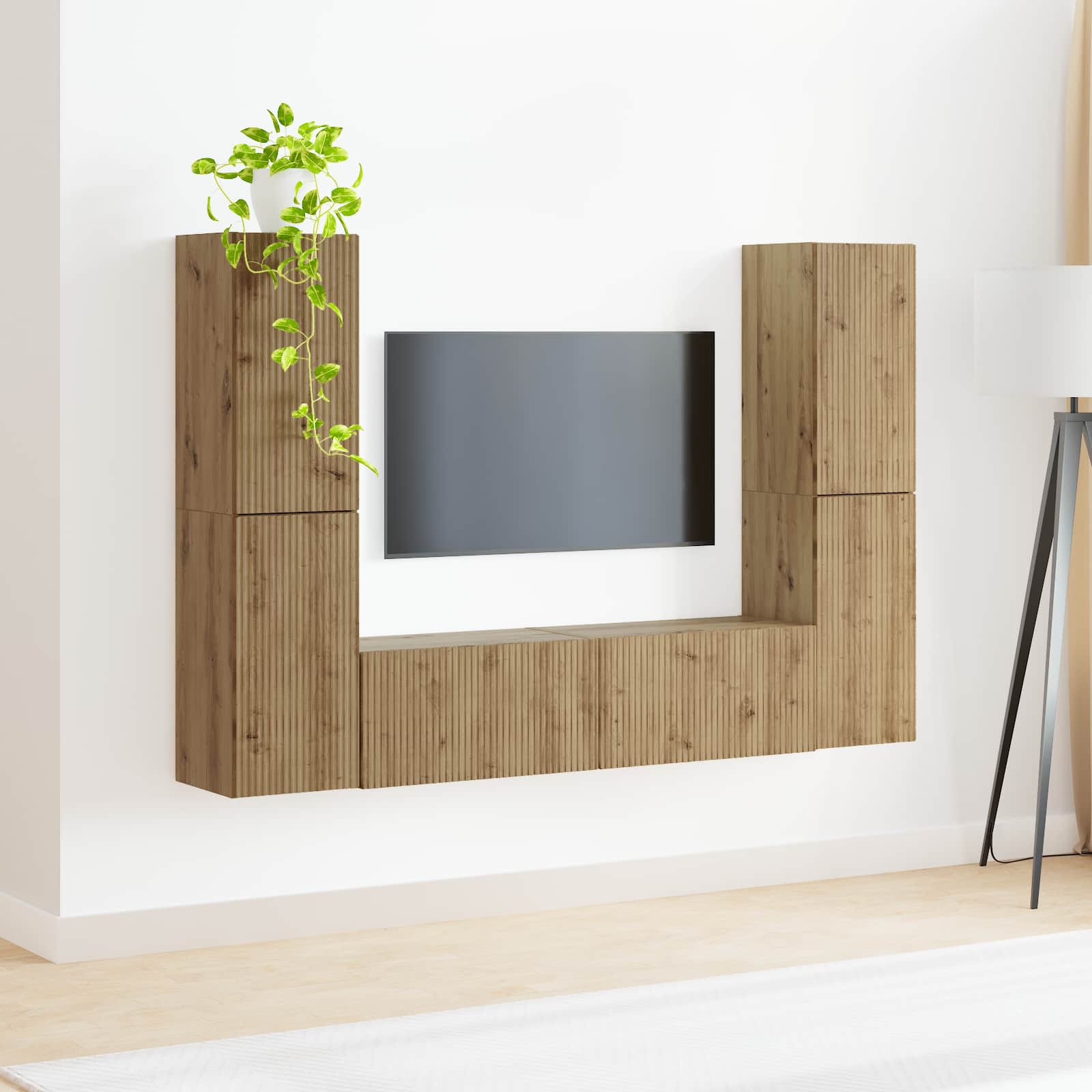 vidaXL Zestaw szafek RTV 6 pcs Dąb rzemieślniczy