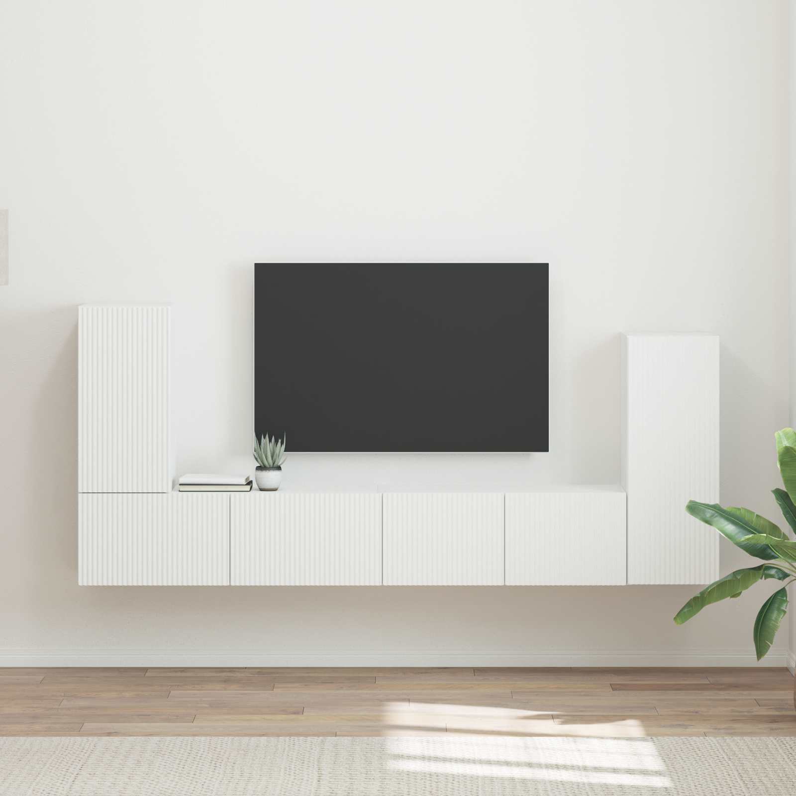 vidaXL Zestaw szafek RTV 4 szt. Biały Drewno inżynieryjne