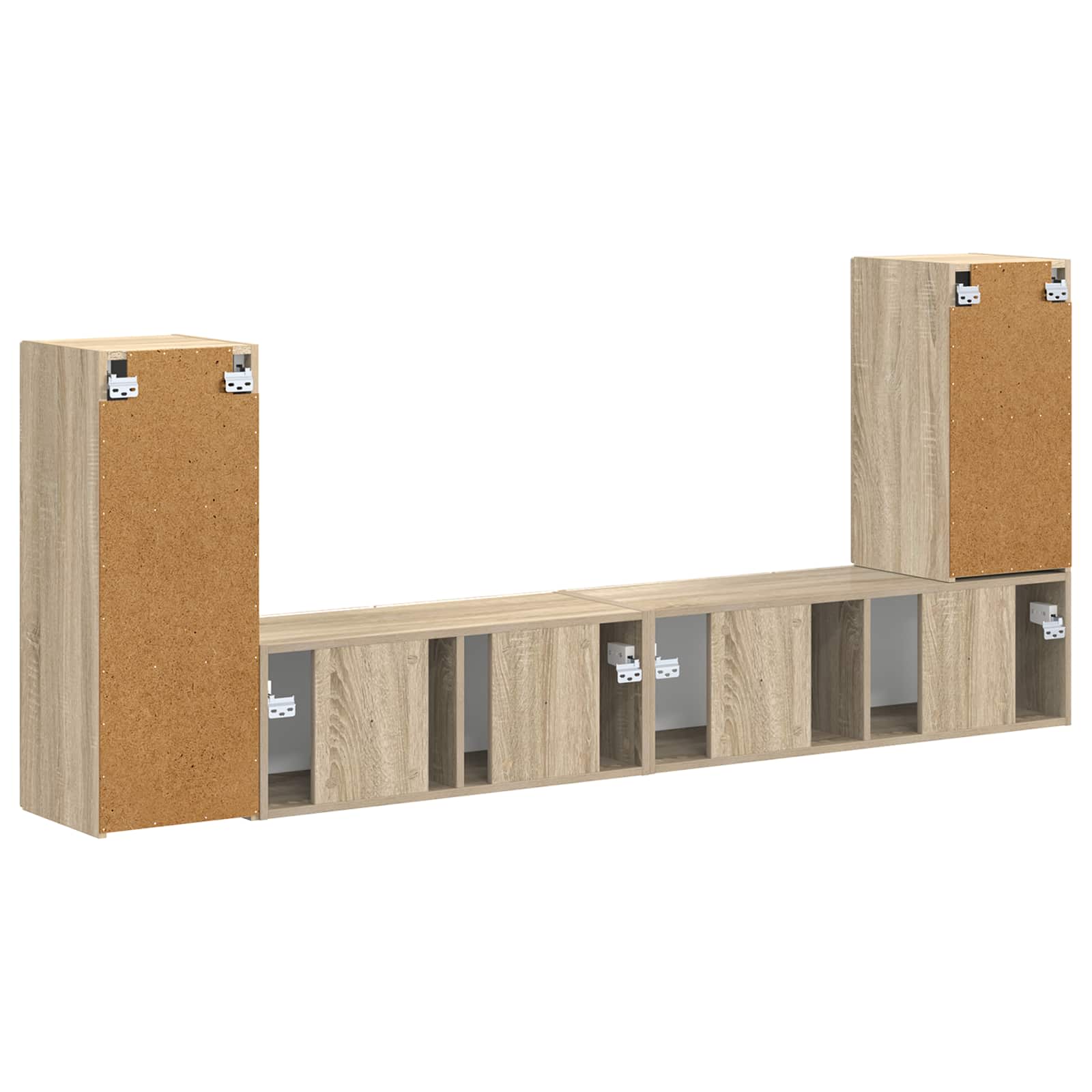 vidaXL Zestaw szafek RTV 4 pcs Dąb Sonoma Materiał drewnopochodny