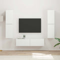 vidaXL Zestaw szafek RTV 6 pcs Biały Materiał drewnopochodny