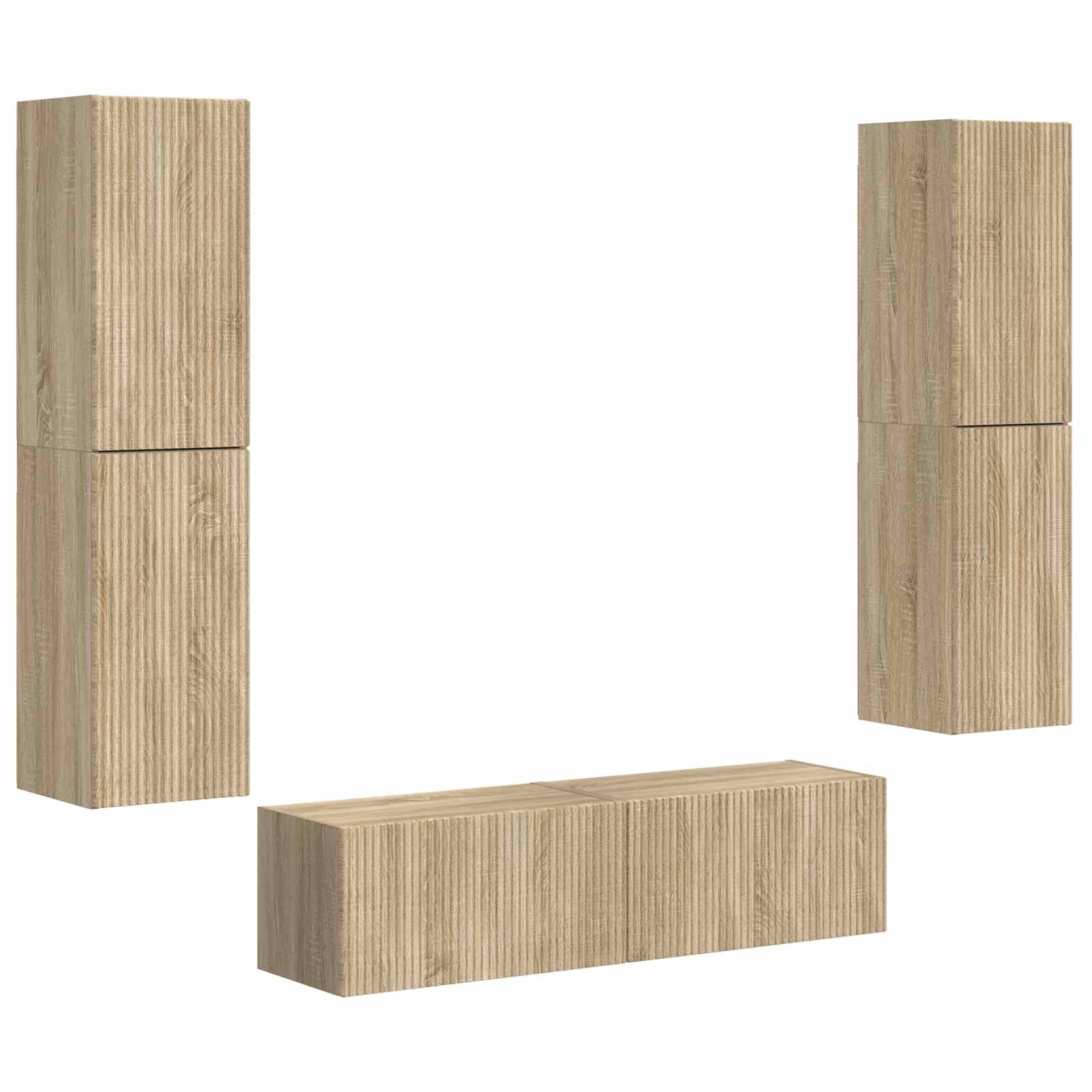 vidaXL Zestaw szafek RTV 6 pcs Dąb Sonoma Materiał drewnopochodny