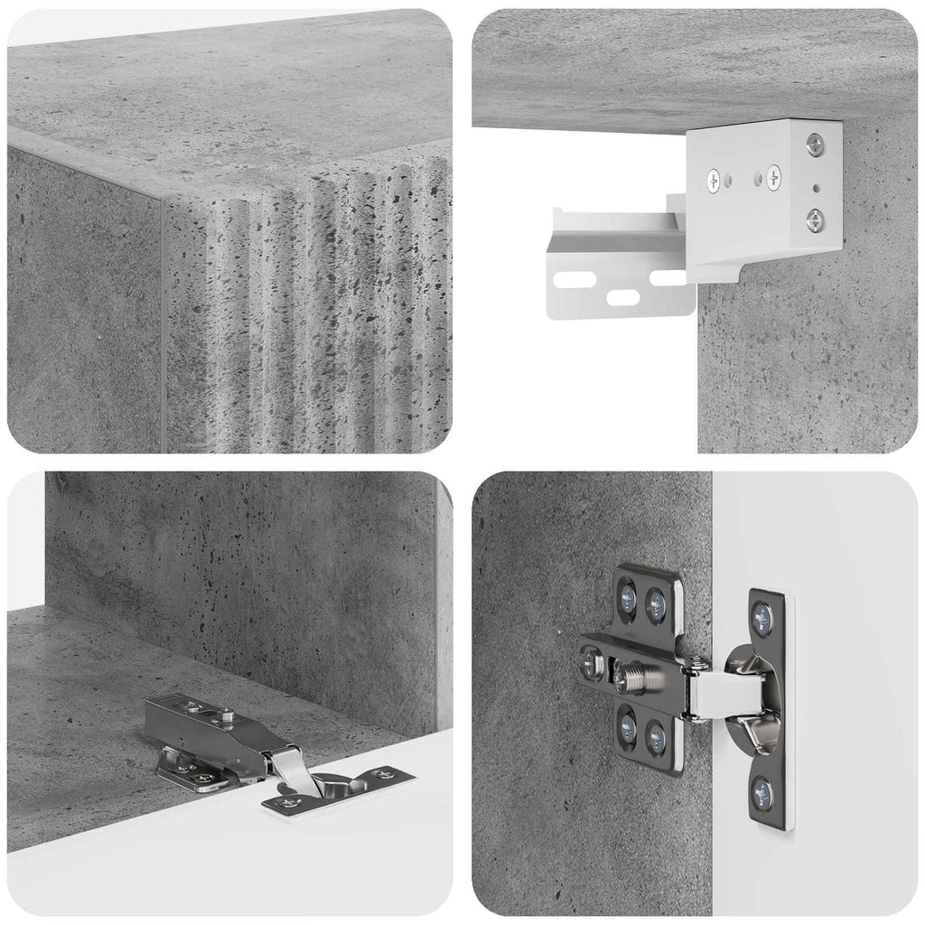 vidaXL Zestaw szafek RTV 6 pcs Betonowy szary Materiał drewnopochodny