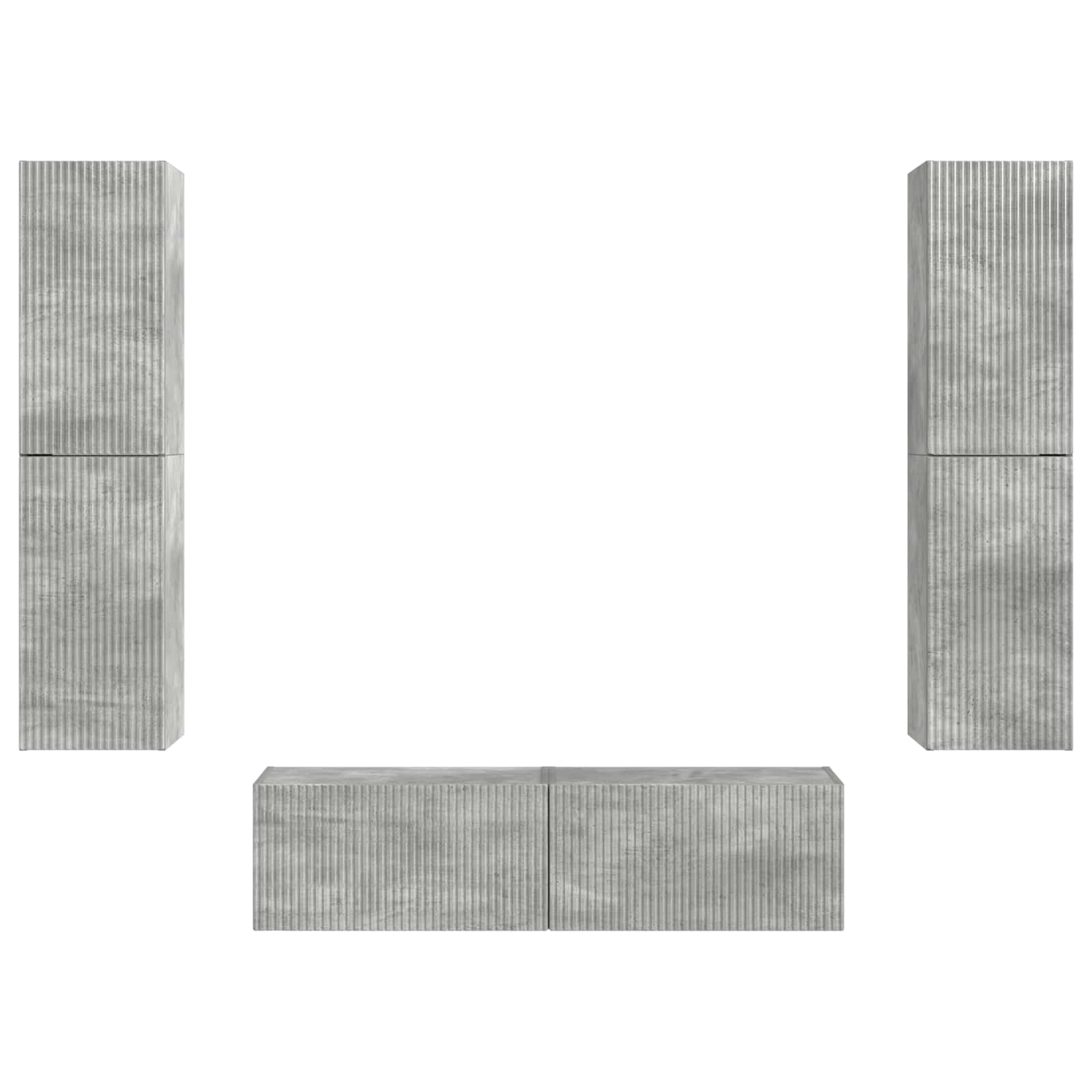 vidaXL Zestaw szafek RTV 6 pcs Betonowy szary Materiał drewnopochodny
