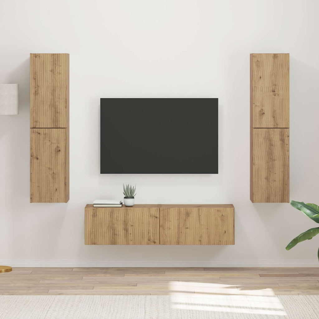 vidaXL Zestaw szafek RTV 6 pcs Dąb rzemieślniczy