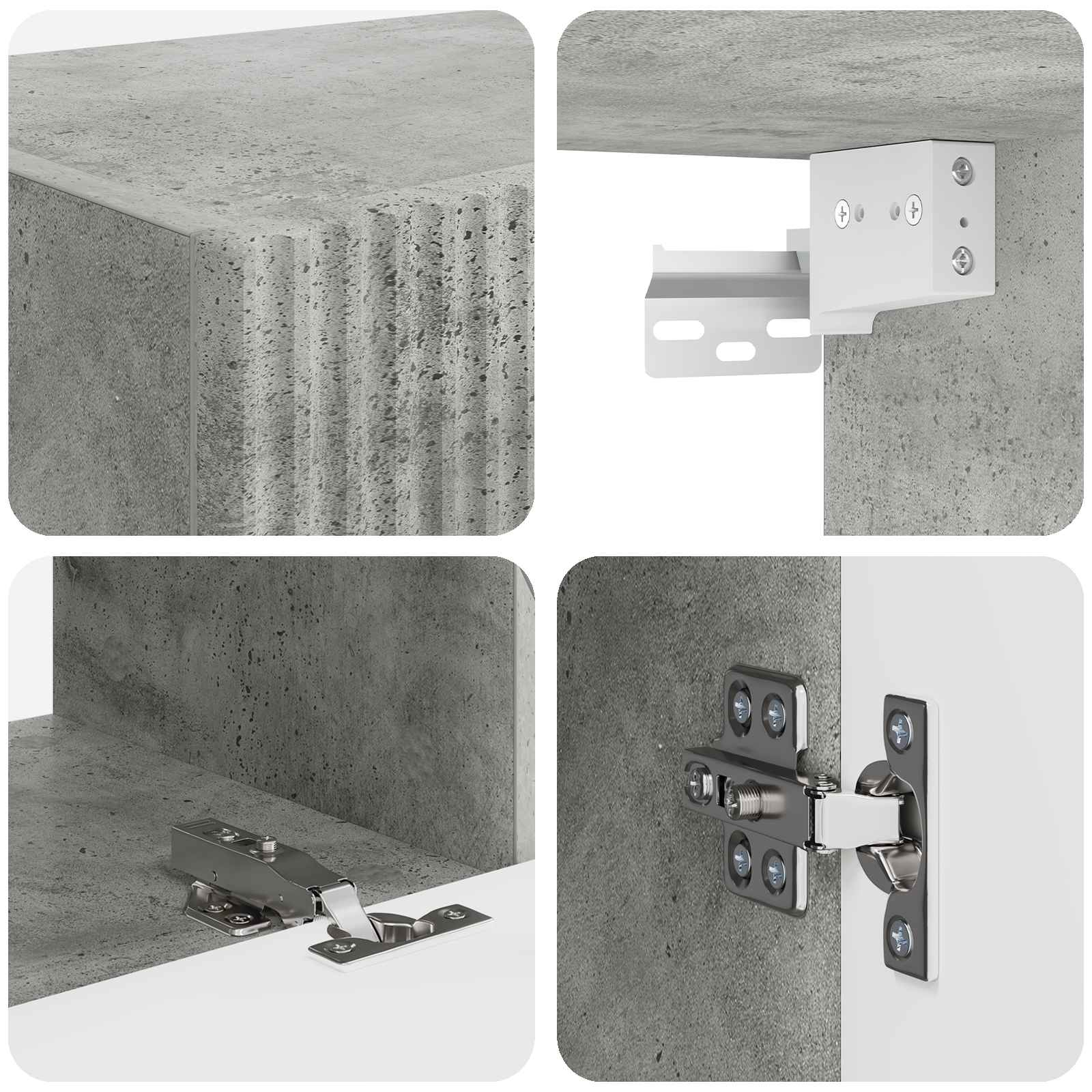 vidaXL Zestaw szafek RTV 8 pcs Betonowy szary Materiał drewnopochodny