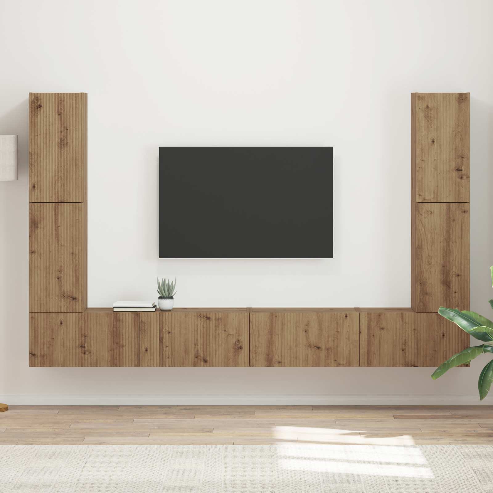 vidaXL Zestaw szafek RTV 8 pcs Dąb rzemieślniczy