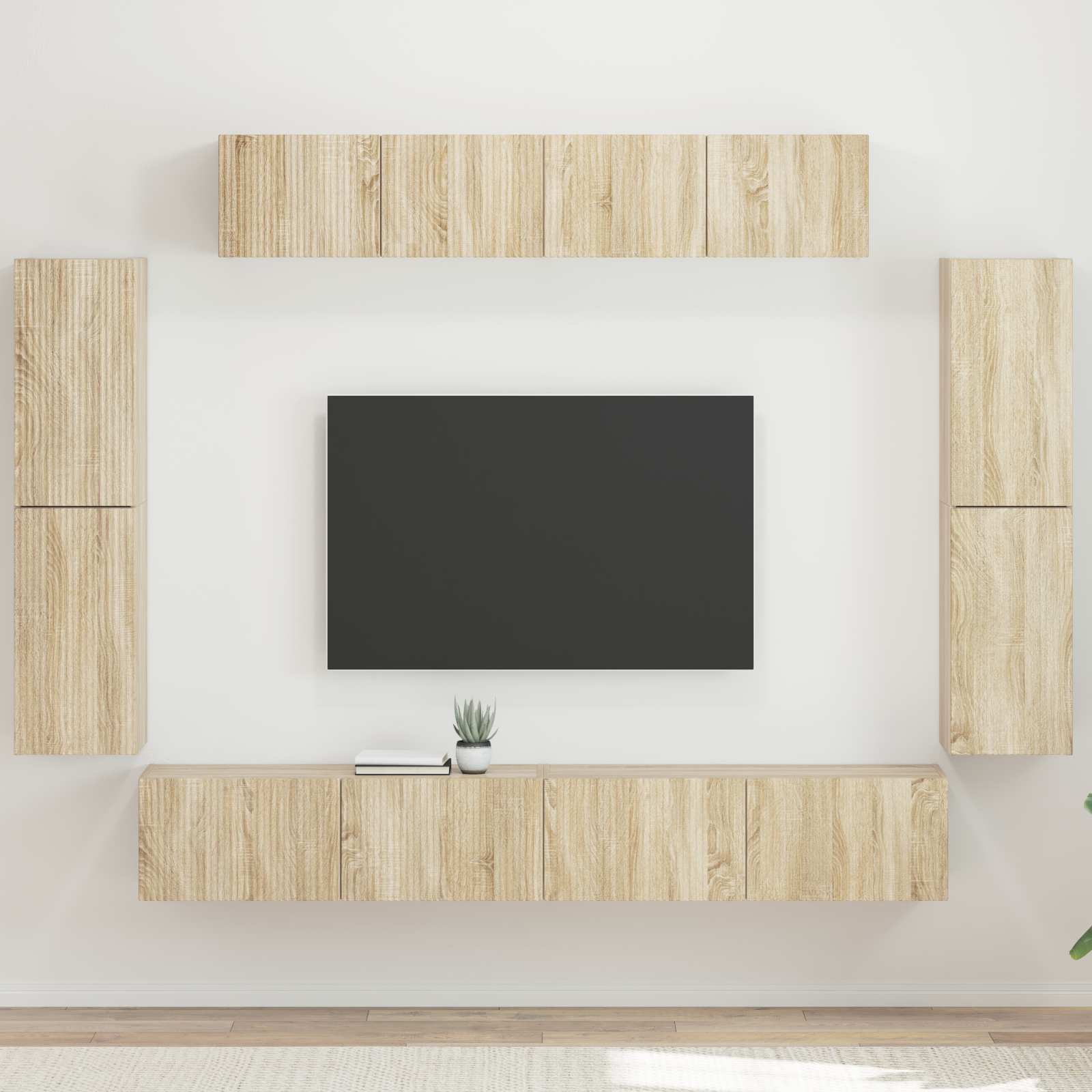 vidaXL Szafka pod telewizor 8 pcs Dąb Sonoma