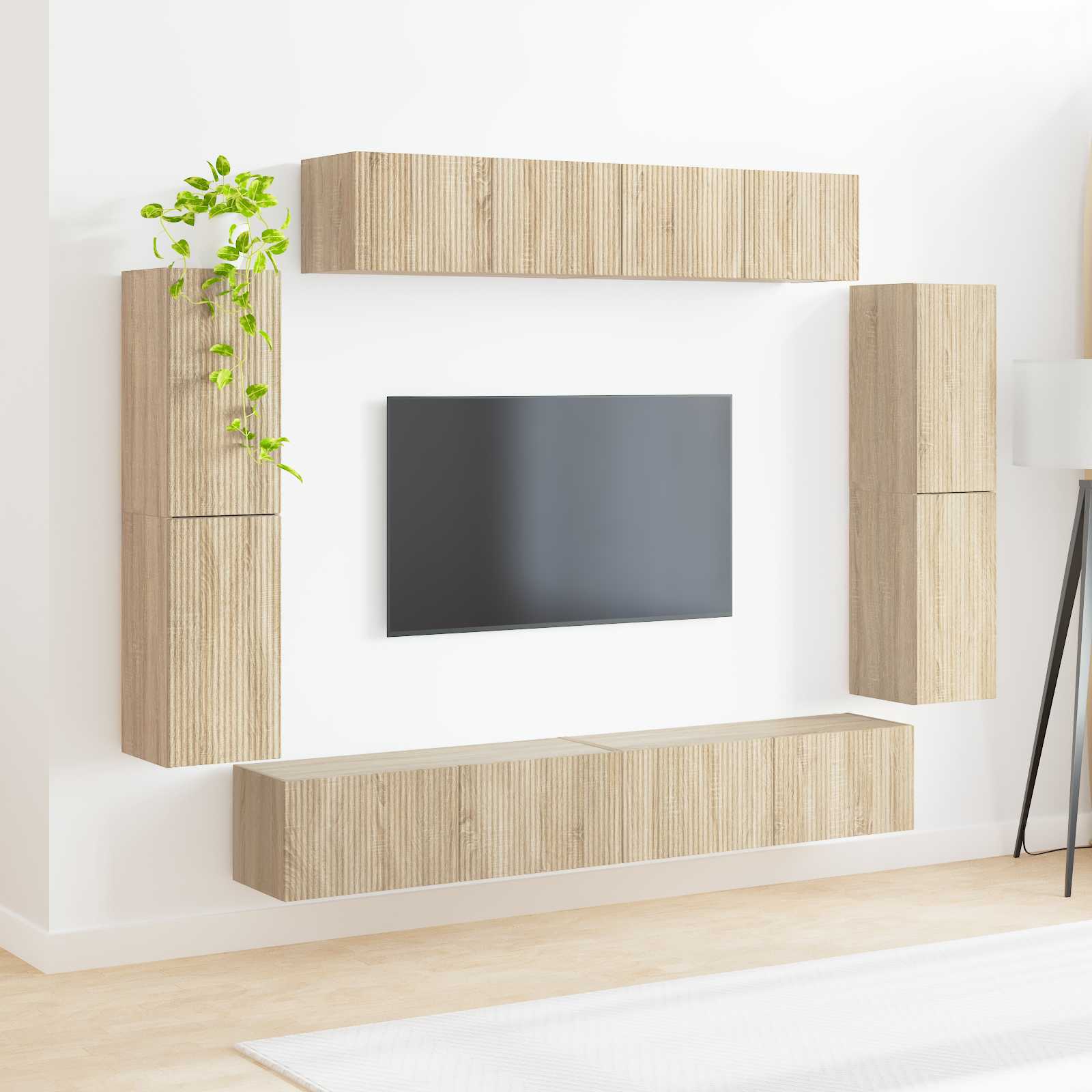 vidaXL Szafka pod telewizor 8 pcs Dąb Sonoma