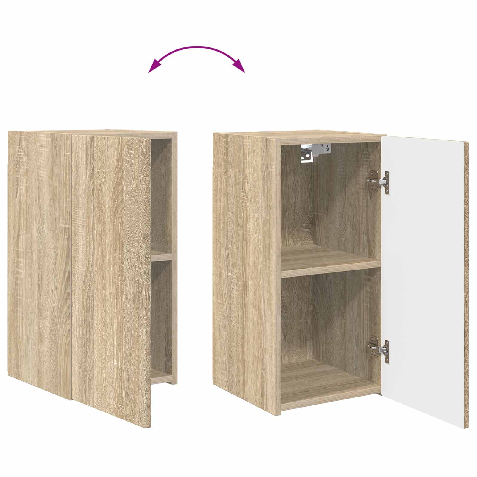 vidaXL Zestaw szafek RTV 4 pcs Dąb Sonoma Materiał drewnopochodny