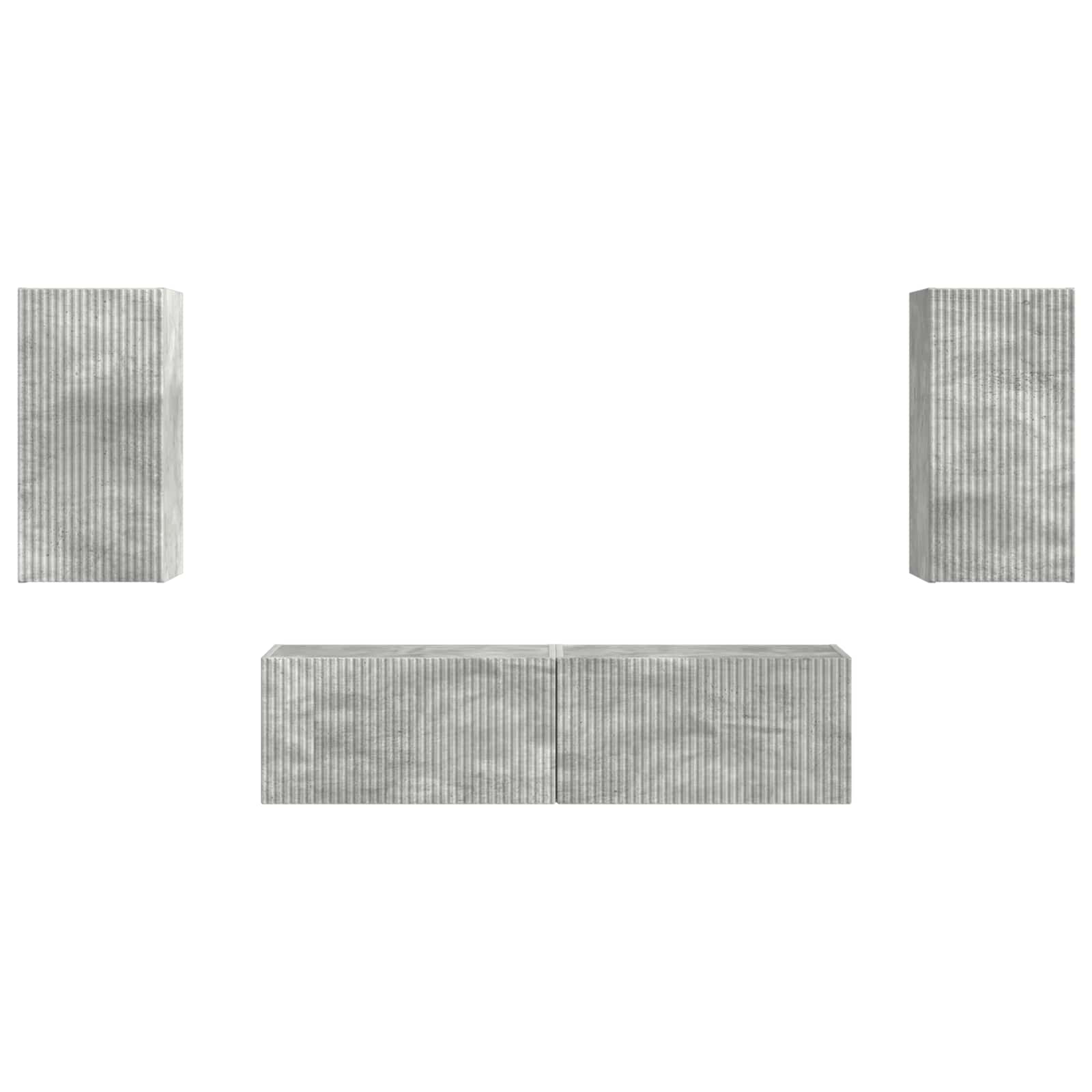 vidaXL Zestaw szafek RTV 4 pcs Betonowy szary Materiał drewnopochodny