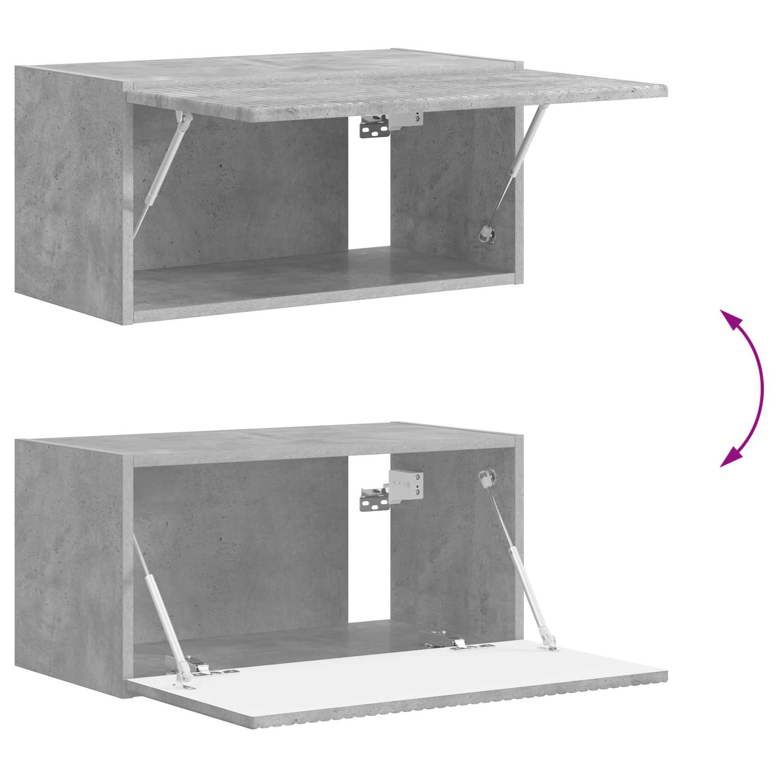 vidaXL Zestaw szafek RTV 4 pcs Betonowy szary Materiał drewnopochodny