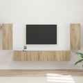 vidaXL Zestaw szafek RTV 4 pcs Dąb Sonoma Materiał drewnopochodny