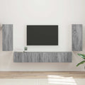 vidaXL Zestaw szafek RTV 4 pcs Szary Sonoma Materiał drewnopochodny