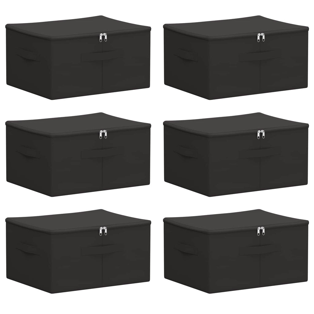 vidaXL Skrzynia do przechowywania 6 pcs antracytowy 43 x 34 x 23 cm