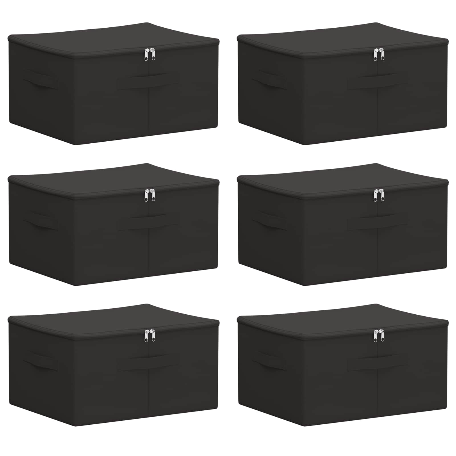 vidaXL Skrzynia do przechowywania 6 pcs antracytowy 43 x 34 x 23 cm