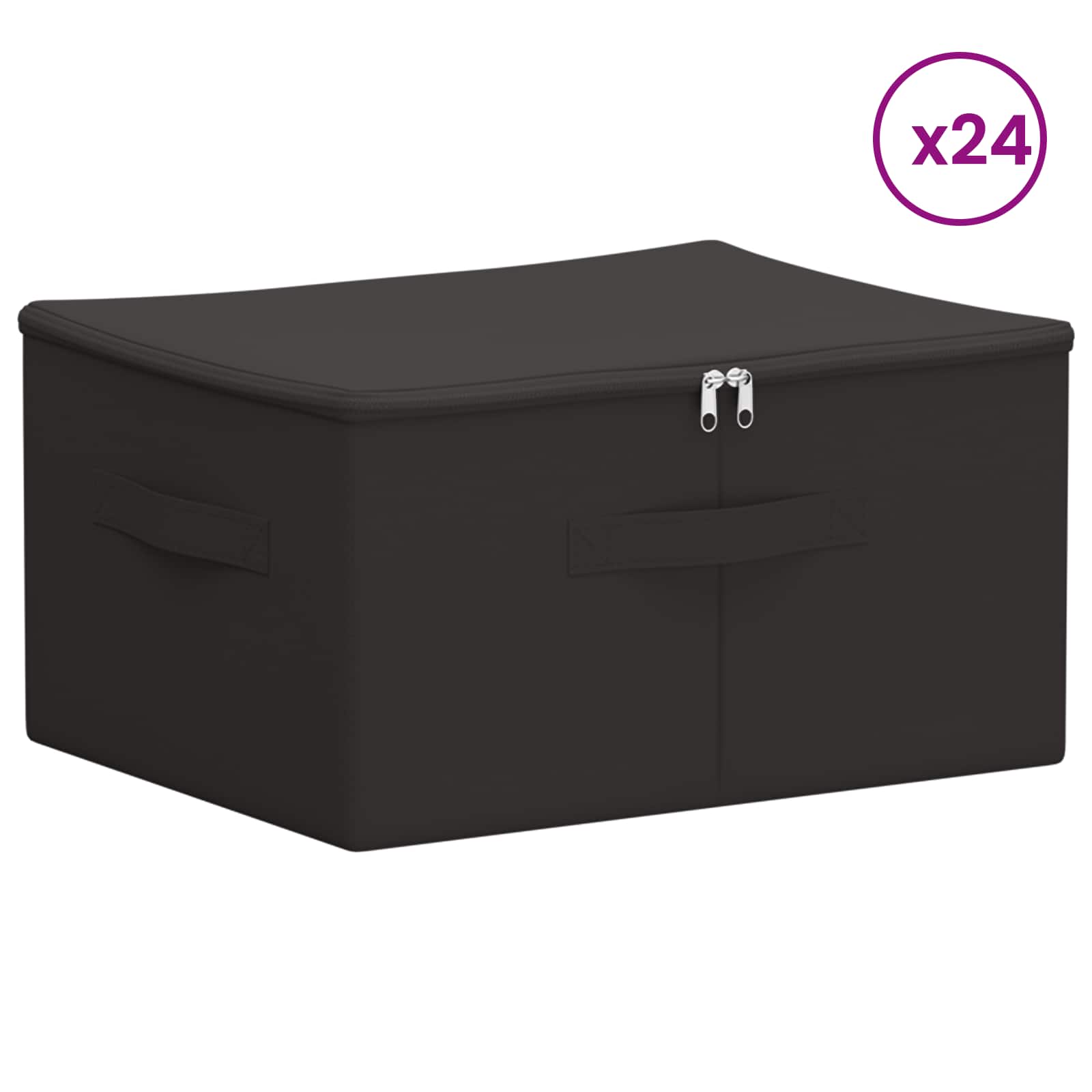 vidaXL Skrzynia do przechowywania 24 pcs antracytowy 50 x 30 x 25 cm