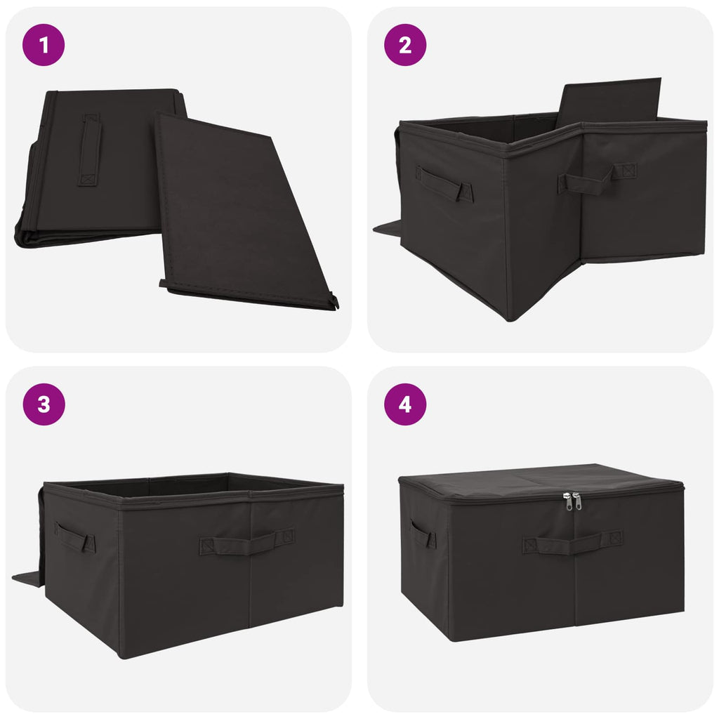 vidaXL Skrzynia do przechowywania 2 pcs antracytowy 55 x 35 x 32 cm