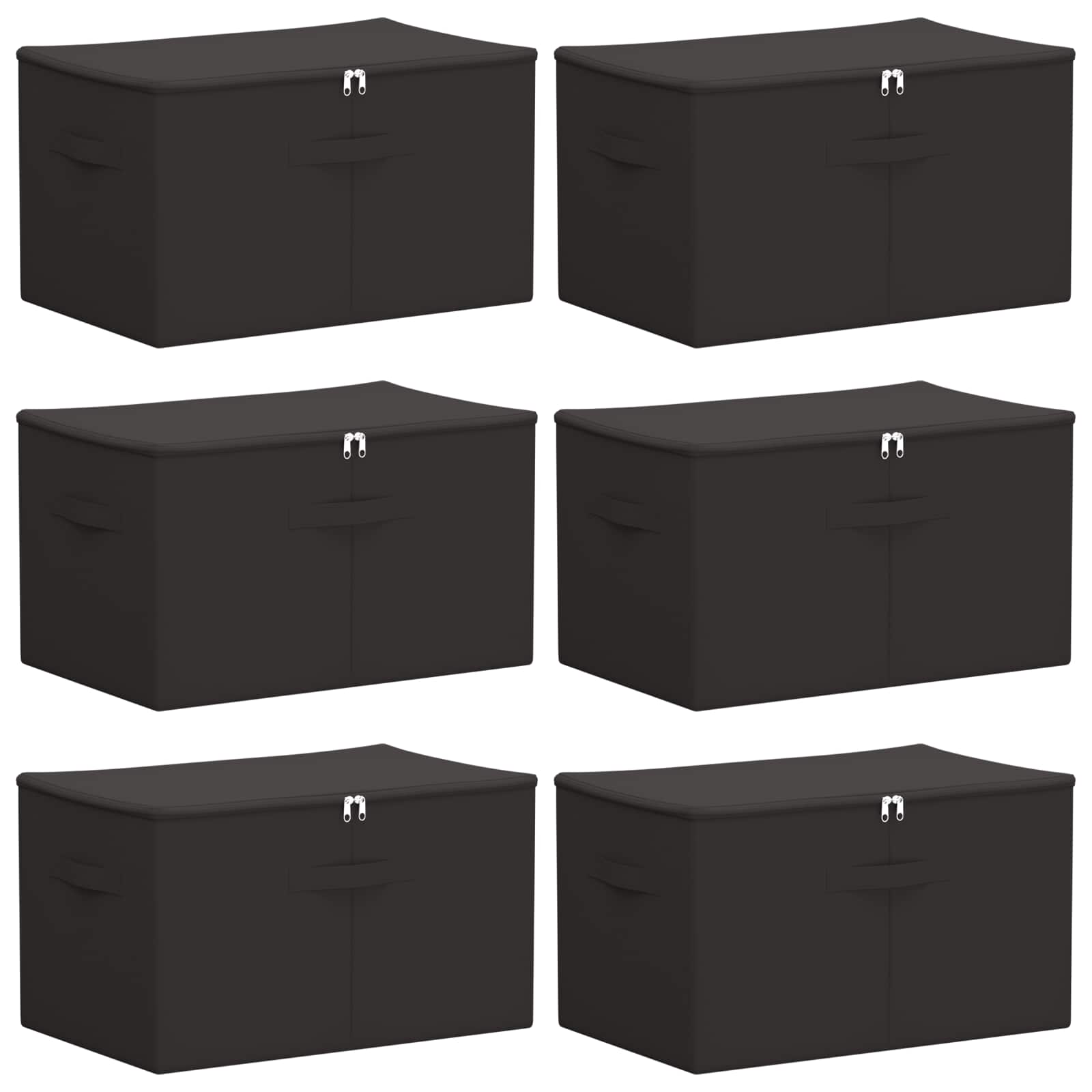 vidaXL Skrzynia do przechowywania 6 pcs antracytowy 55 x 35 x 32 cm