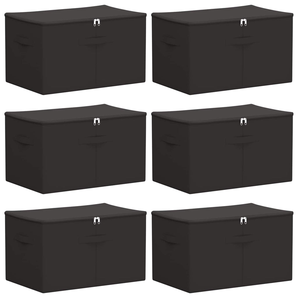 vidaXL Skrzynia do przechowywania 6 pcs antracytowy 60 x 43 x 35 cm