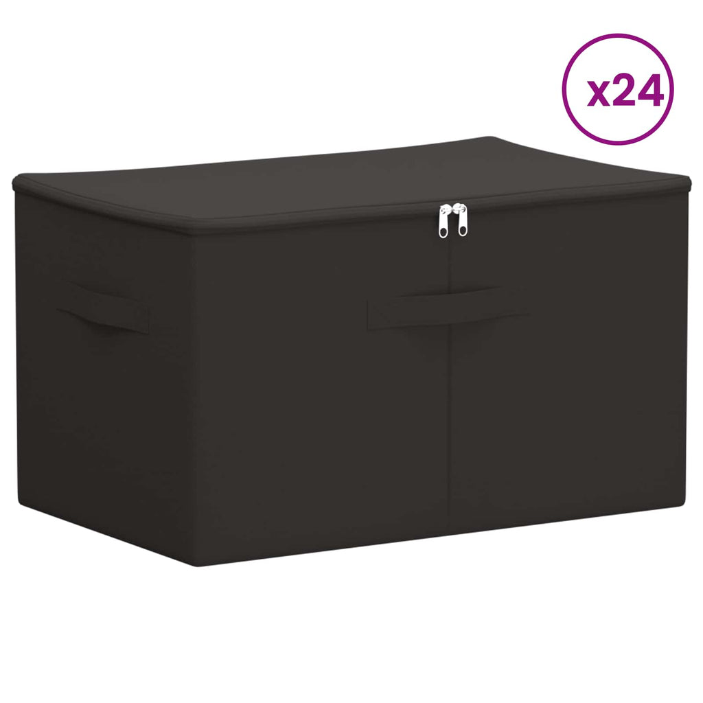 vidaXL Skrzynia do przechowywania 24 pcs antracytowy 60 x 43 x 35 cm