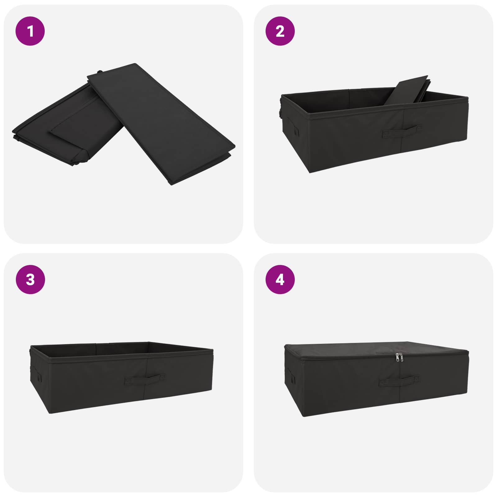 vidaXL Skrzynia do przechowywania 24 pcs antracytowy 70 x 40 x 18 cm