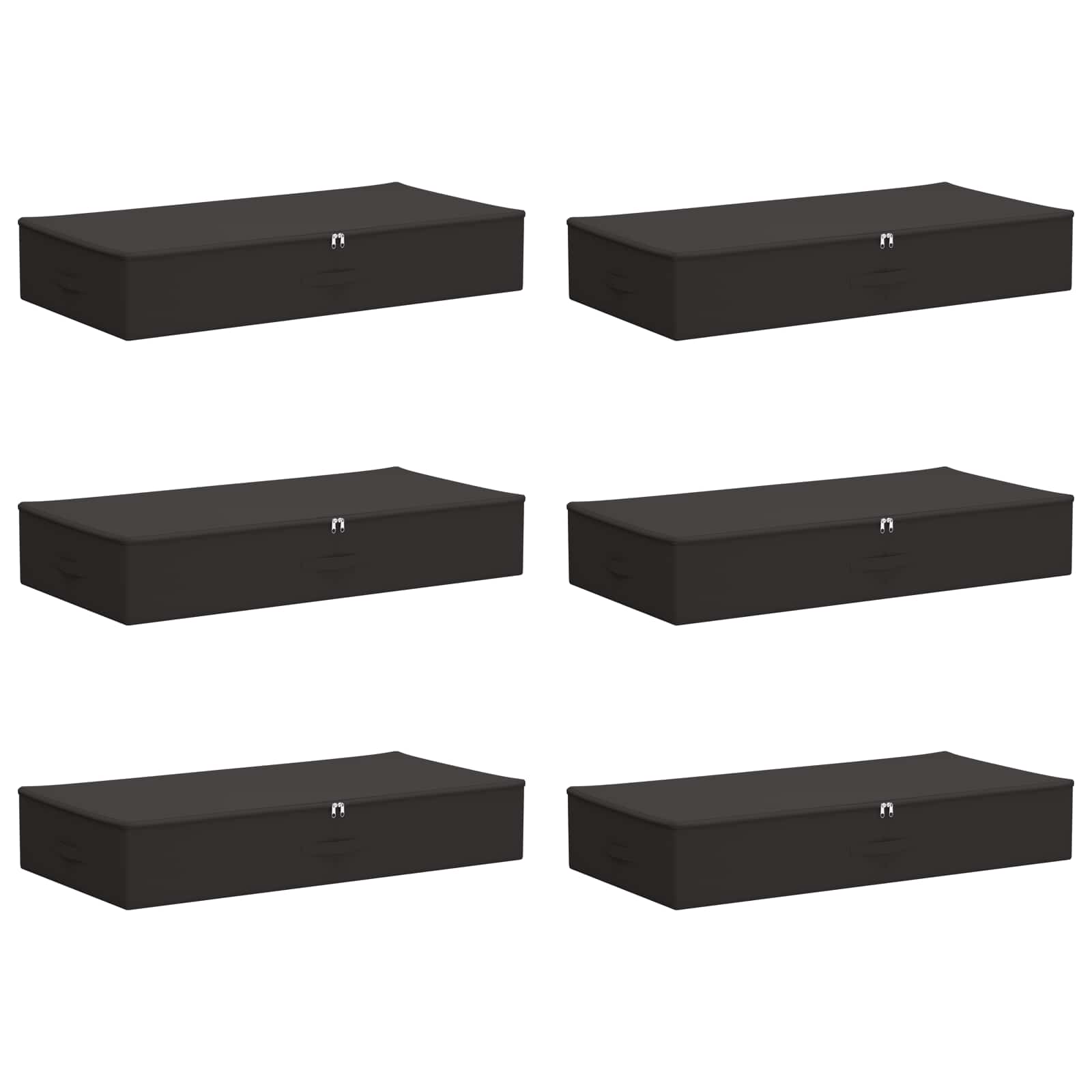 vidaXL Skrzynia do przechowywania 6 pcs antracytowy 90 x 48 x 15 cm