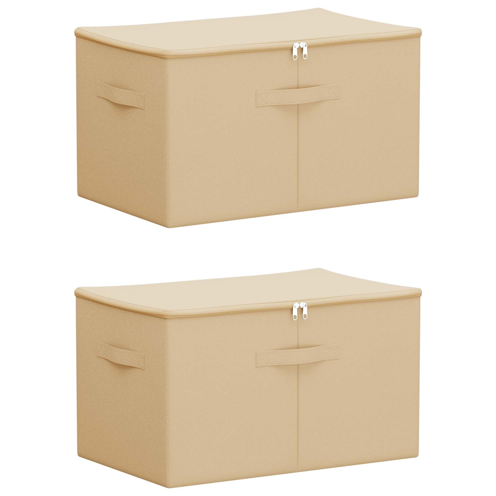vidaXL Skrzynia do przechowywania 2 pcs kremowy 55 x 35 x 32 cm
