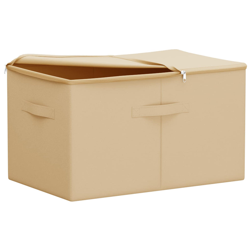vidaXL Skrzynia do przechowywania 24 pcs kremowy 55 x 35 x 32 cm