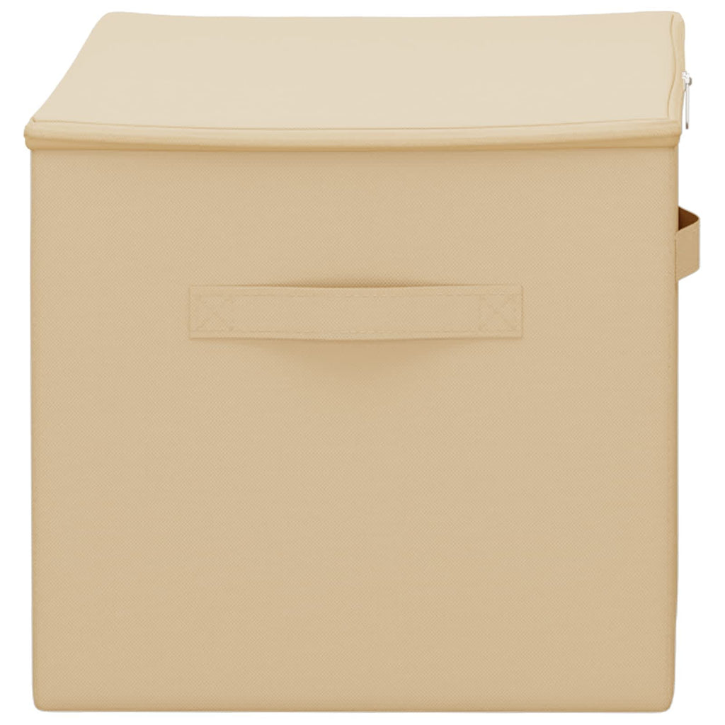 vidaXL Skrzynia do przechowywania 24 pcs kremowy 55 x 35 x 32 cm