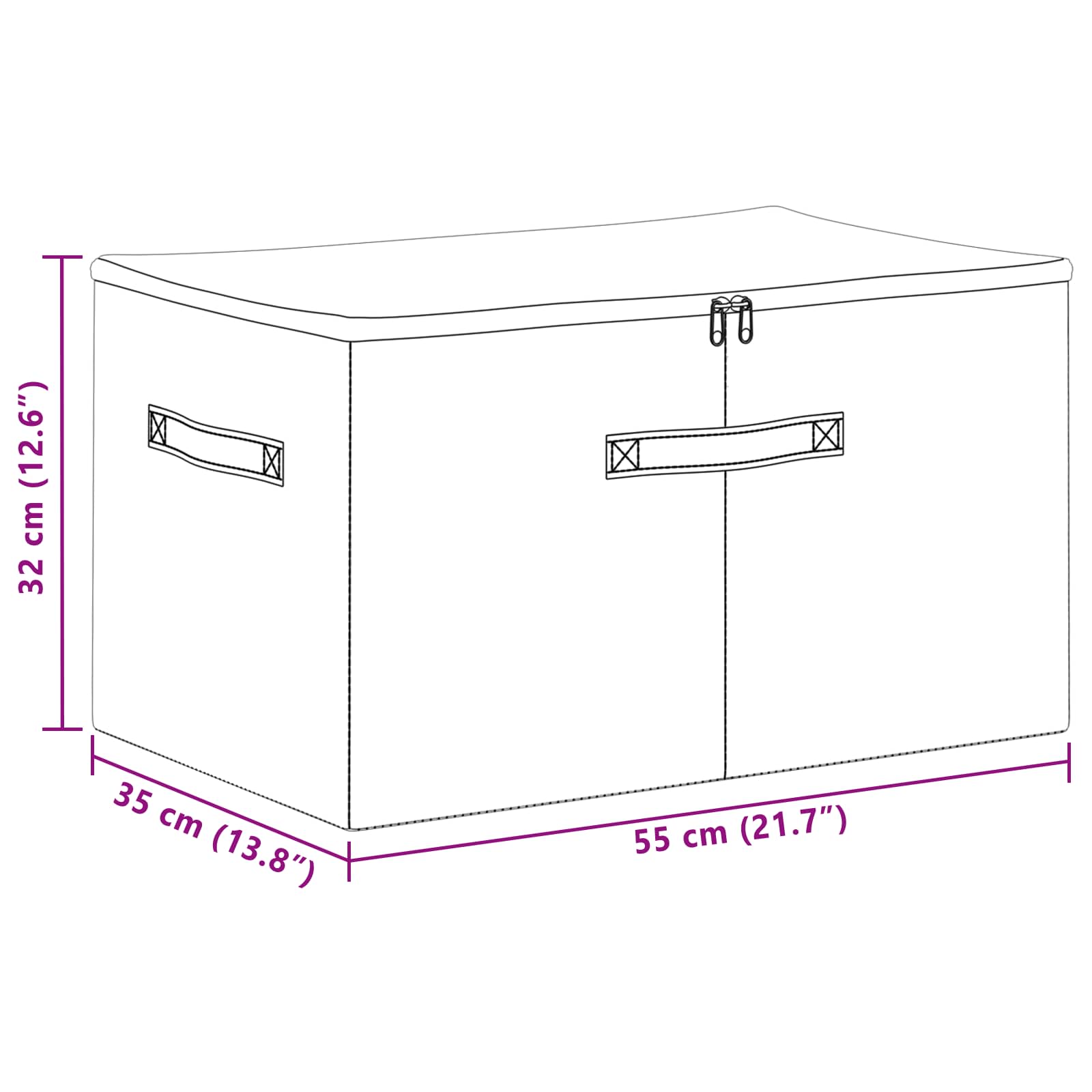 vidaXL Skrzynia do przechowywania 24 pcs kremowy 55 x 35 x 32 cm
