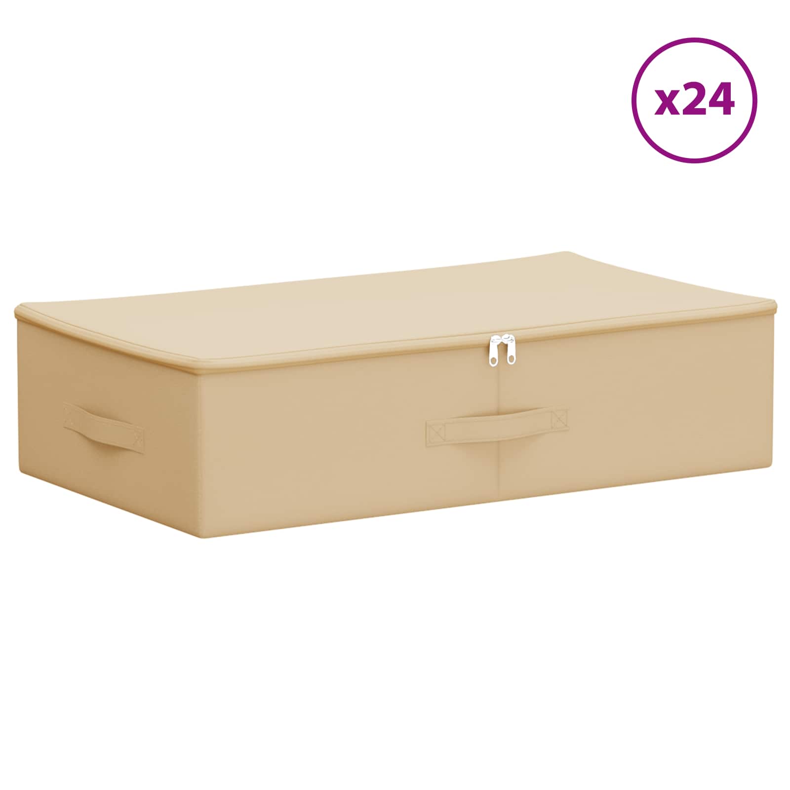 vidaXL Skrzynia do przechowywania 24 pcs kremowy 70 x 40 x 18 cm