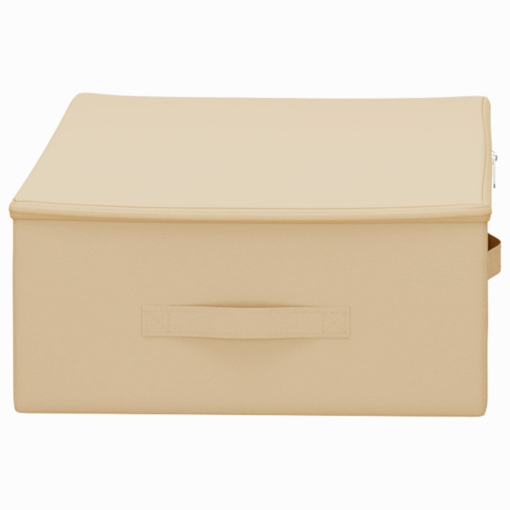vidaXL Skrzynia do przechowywania 24 pcs kremowy 70 x 40 x 18 cm