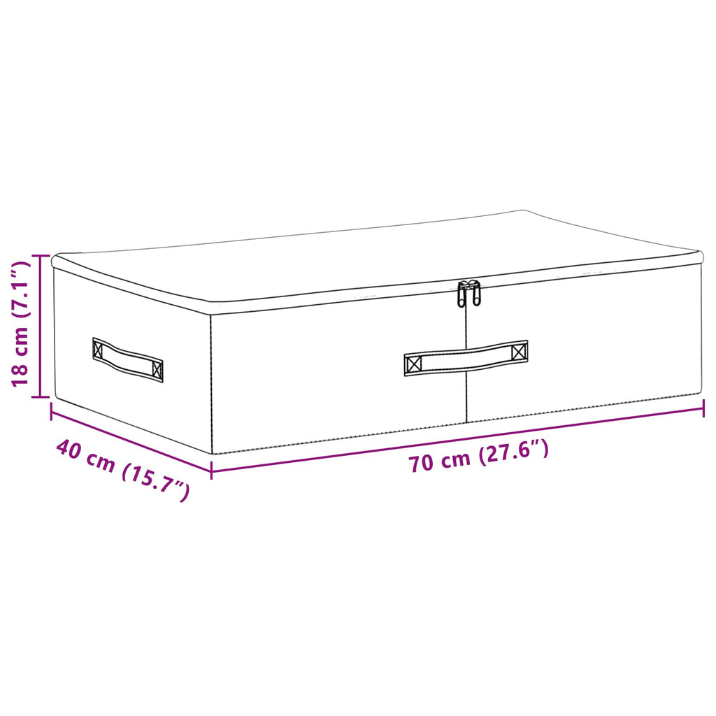 vidaXL Skrzynia do przechowywania 24 pcs kremowy 70 x 40 x 18 cm