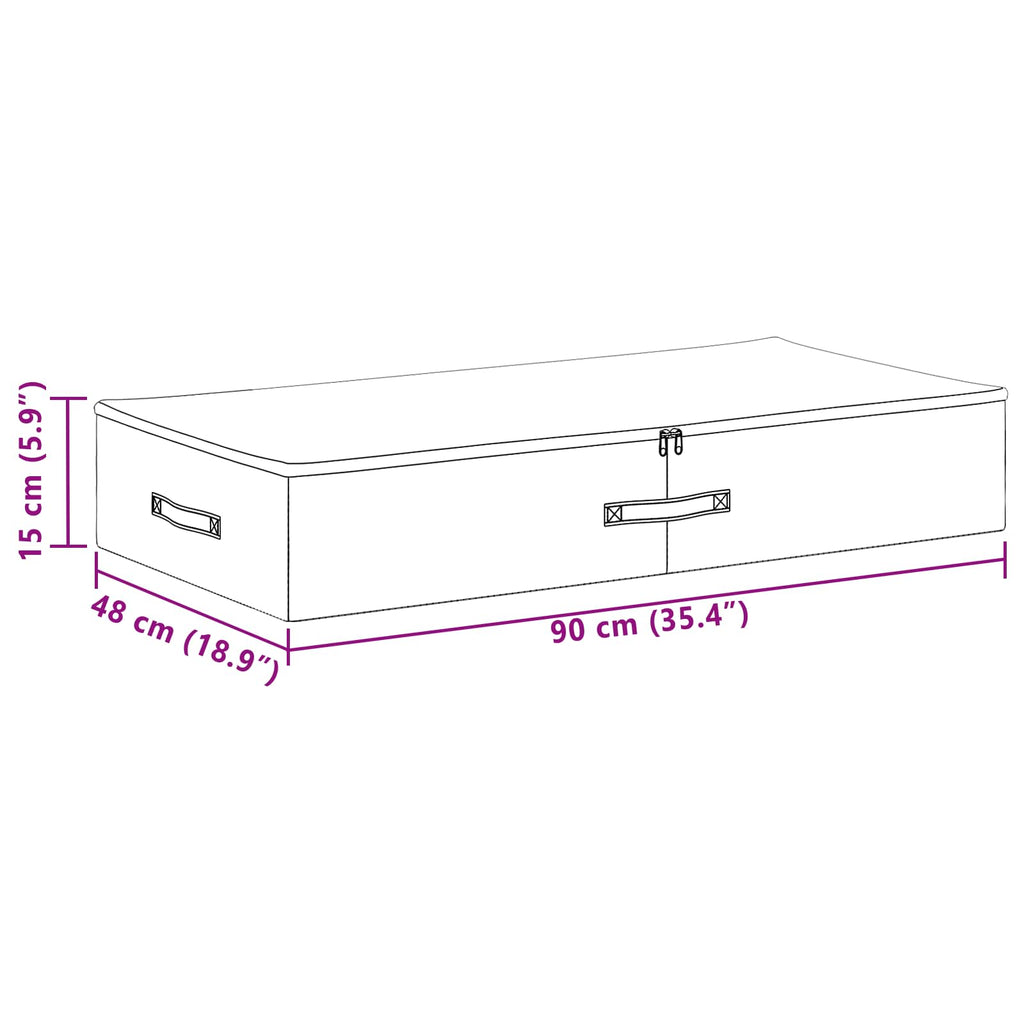 vidaXL Skrzynia do przechowywania 24 pcs kremowy 90 x 48 x 15 cm