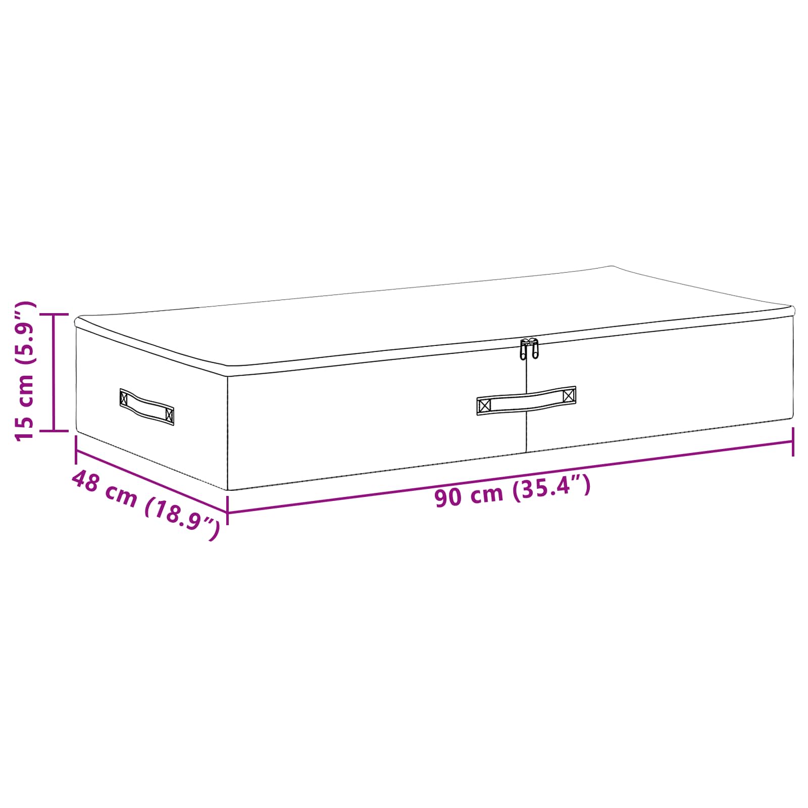 vidaXL Skrzynia do przechowywania 24 pcs kremowy 90 x 48 x 15 cm