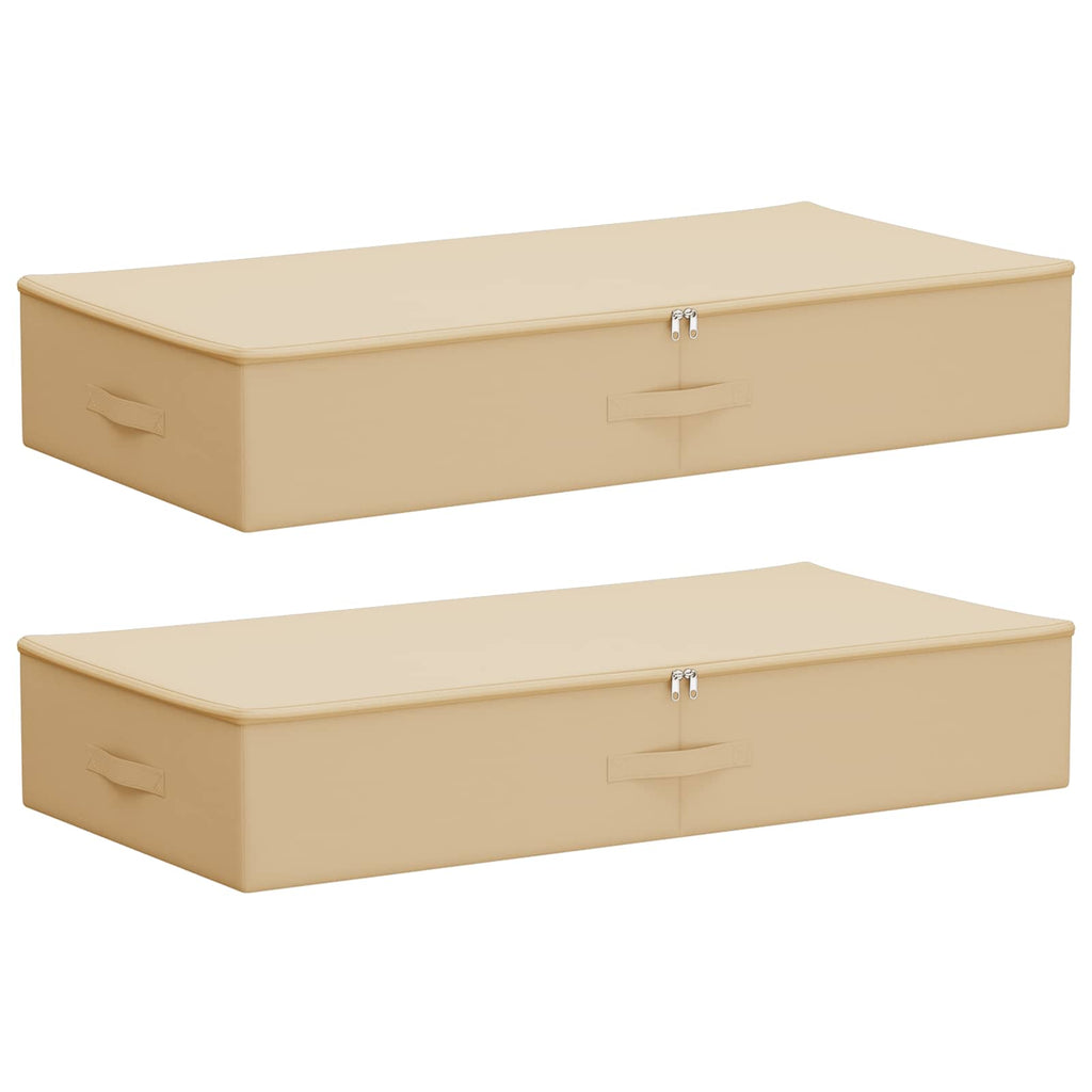 vidaXL Skrzynia do przechowywania 2 pcs kremowy 100 x 50 x 18 cm