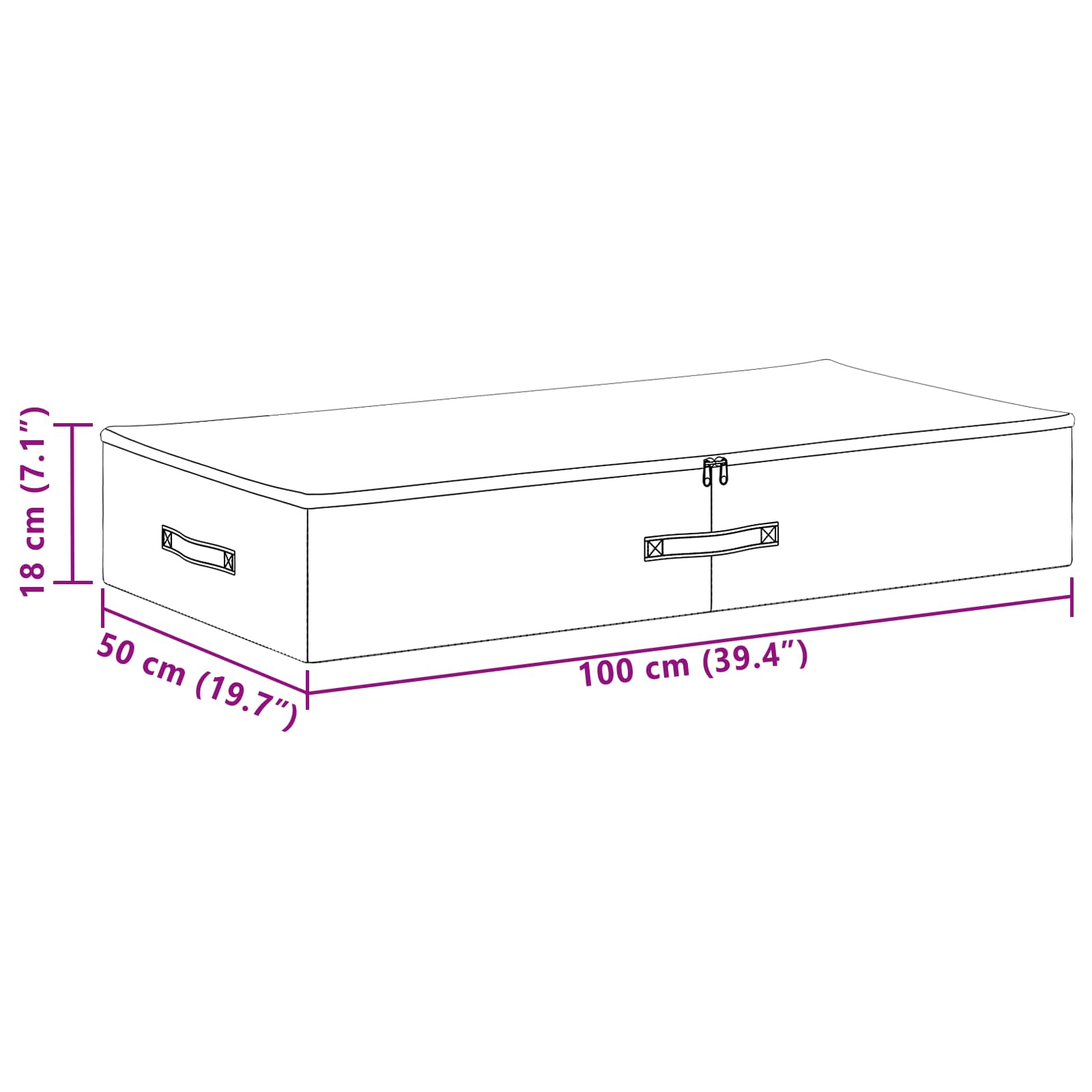 vidaXL Skrzynia do przechowywania 6 pcs kremowy 100 x 50 x 18 cm
