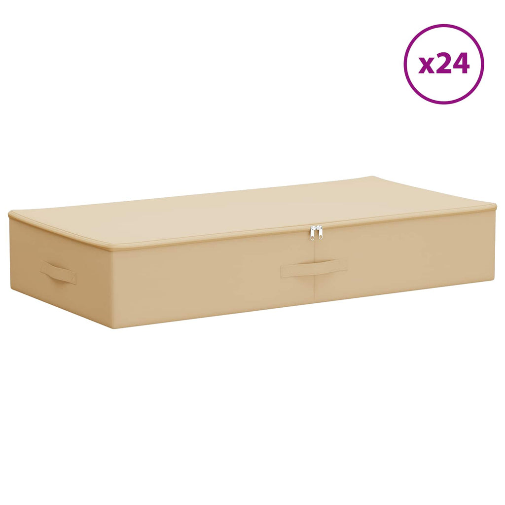 vidaXL Skrzynia do przechowywania 24 pcs kremowy 100 x 50 x 18 cm