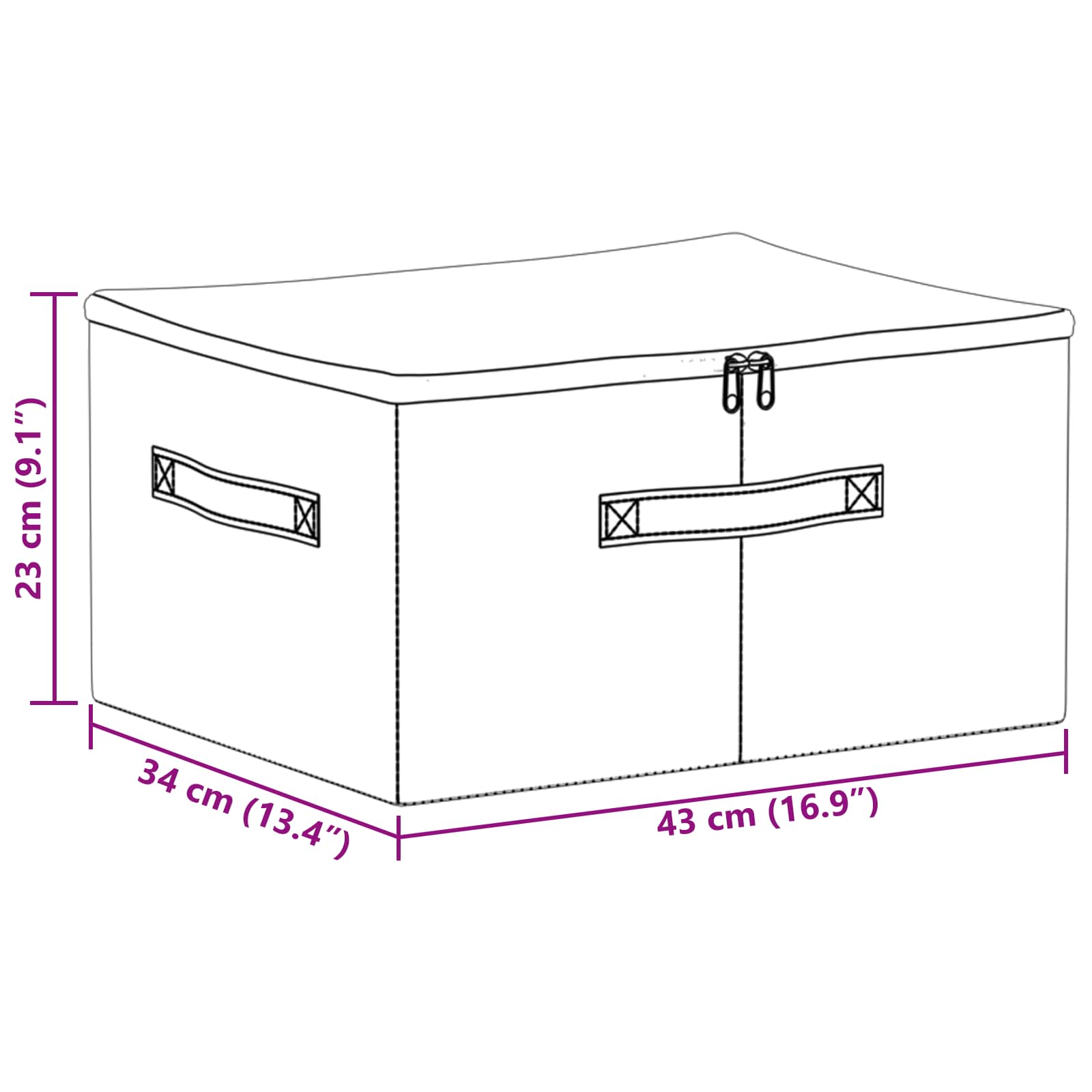 vidaXL Skrzynia do przechowywania 6 pcs Szary 43 x 34 x 23 cm Włóknina
