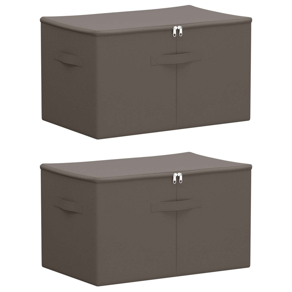 vidaXL Skrzynia do przechowywania 2 pcs Szary 55 x 35 x 32 cm Włóknina
