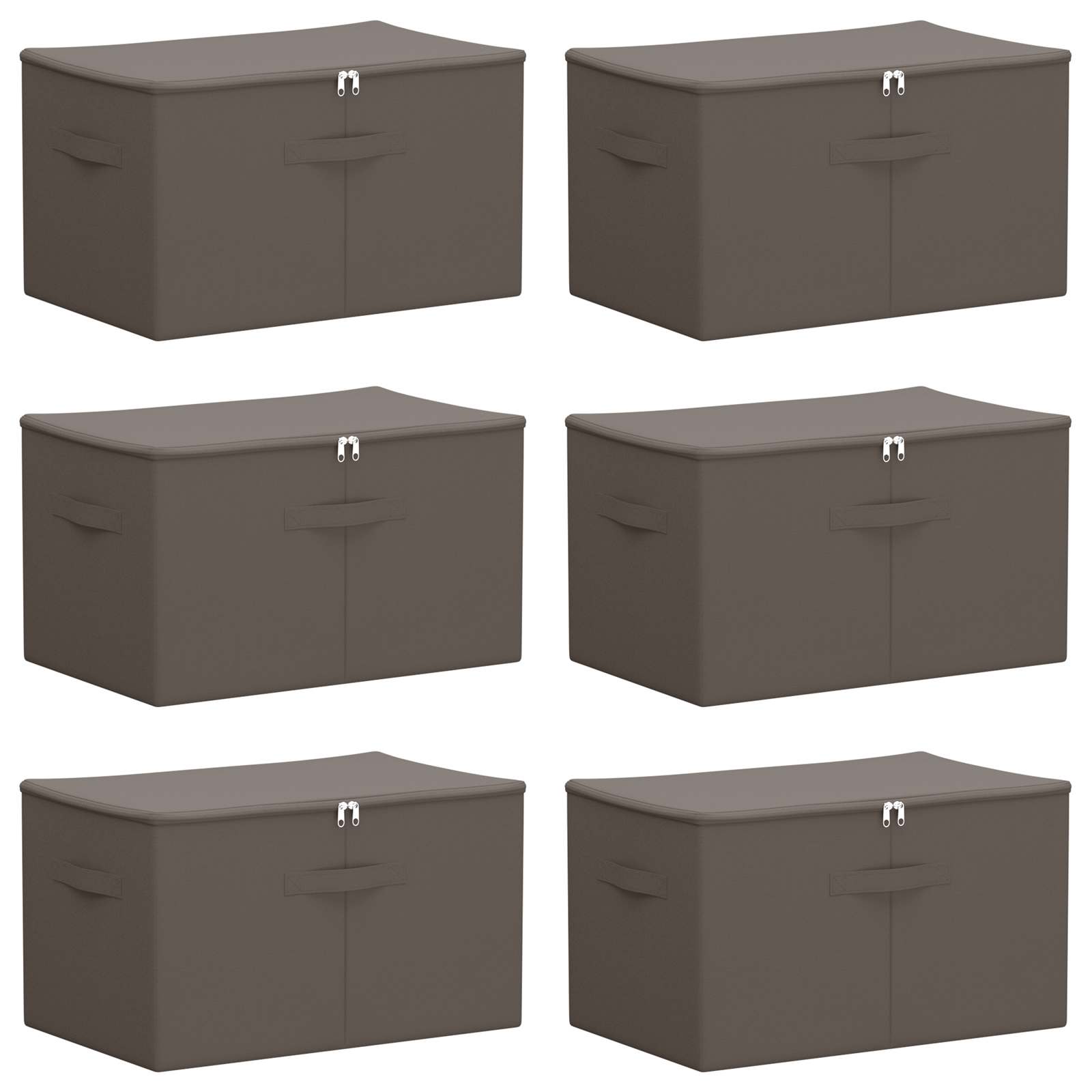 vidaXL Skrzynia do przechowywania 6 pcs antracytowy 55 x 35 x 32 cm