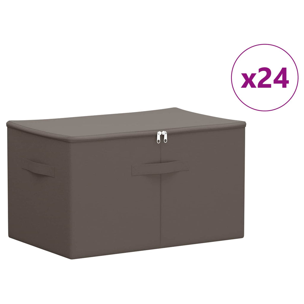 vidaXL Skrzynia do przechowywania 24 pcs Szary 55 x 35 x 32 cm