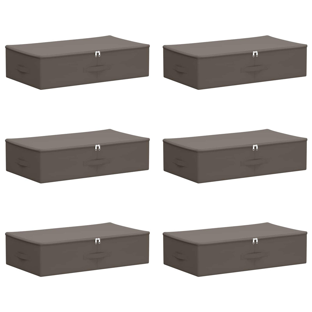vidaXL Skrzynia do przechowywania 6 pcs Szary 70 x 40 x 18 cm Włóknina