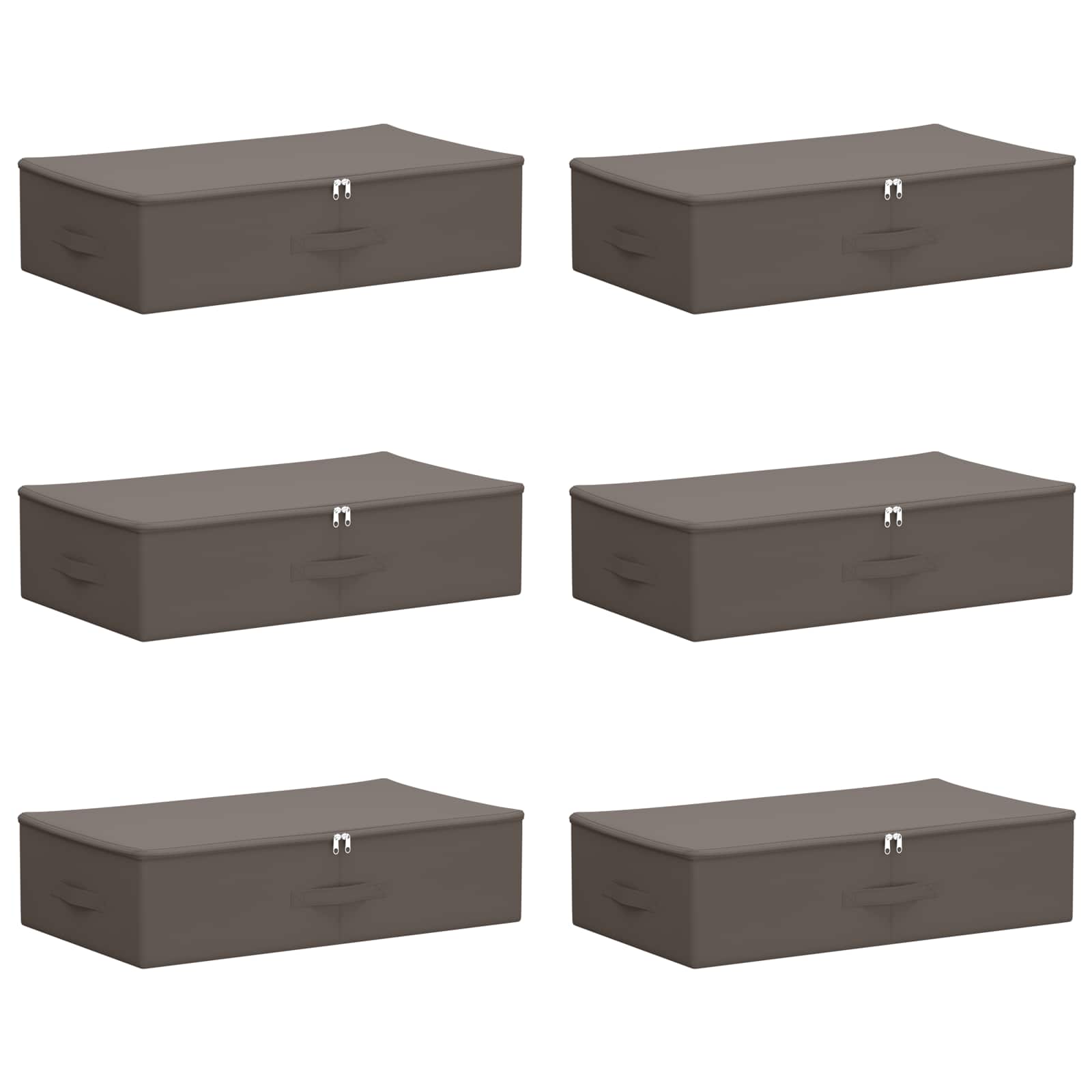 vidaXL Skrzynia do przechowywania 6 pcs Szary 70 x 40 x 18 cm Włóknina