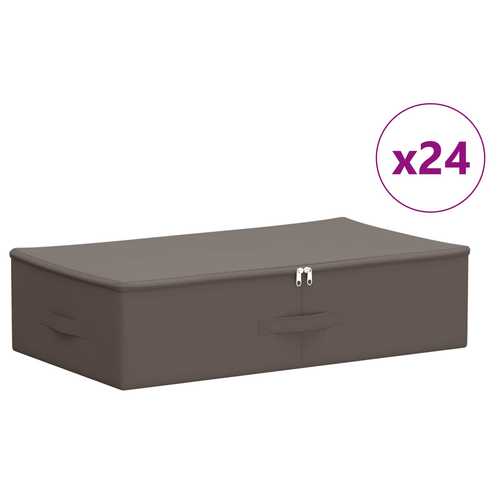 vidaXL Skrzynia do przechowywania 24 pcs Szary 70 x 40 x 18 cm