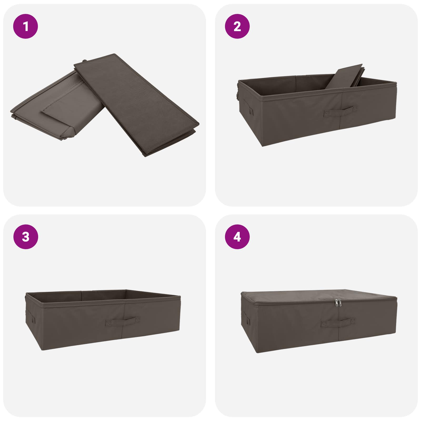 vidaXL Skrzynia do przechowywania 24 pcs Szary 70 x 40 x 18 cm
