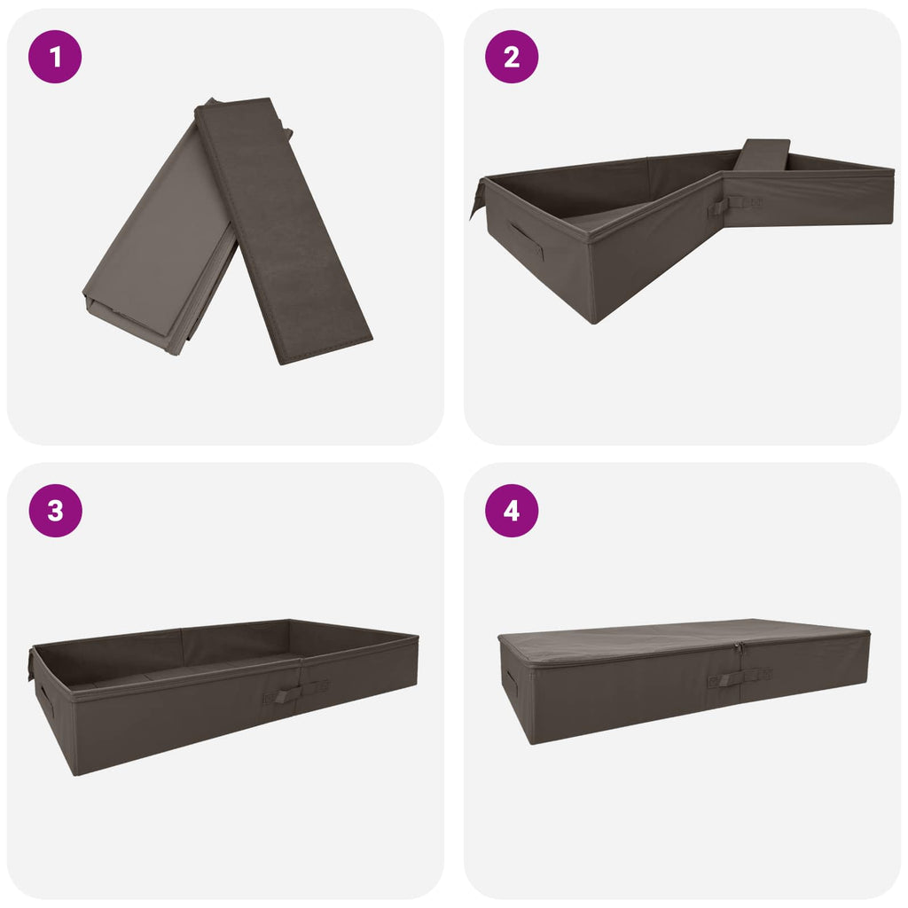 vidaXL Skrzynia do przechowywania 24 pcs Szary 90 x 48 x 15 cm