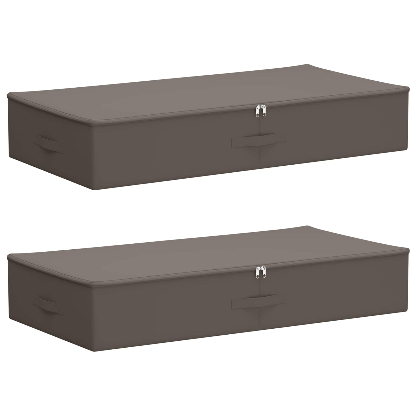 vidaXL Skrzynia do przechowywania 2 pcs Szary 100 x 50 x 18 cm